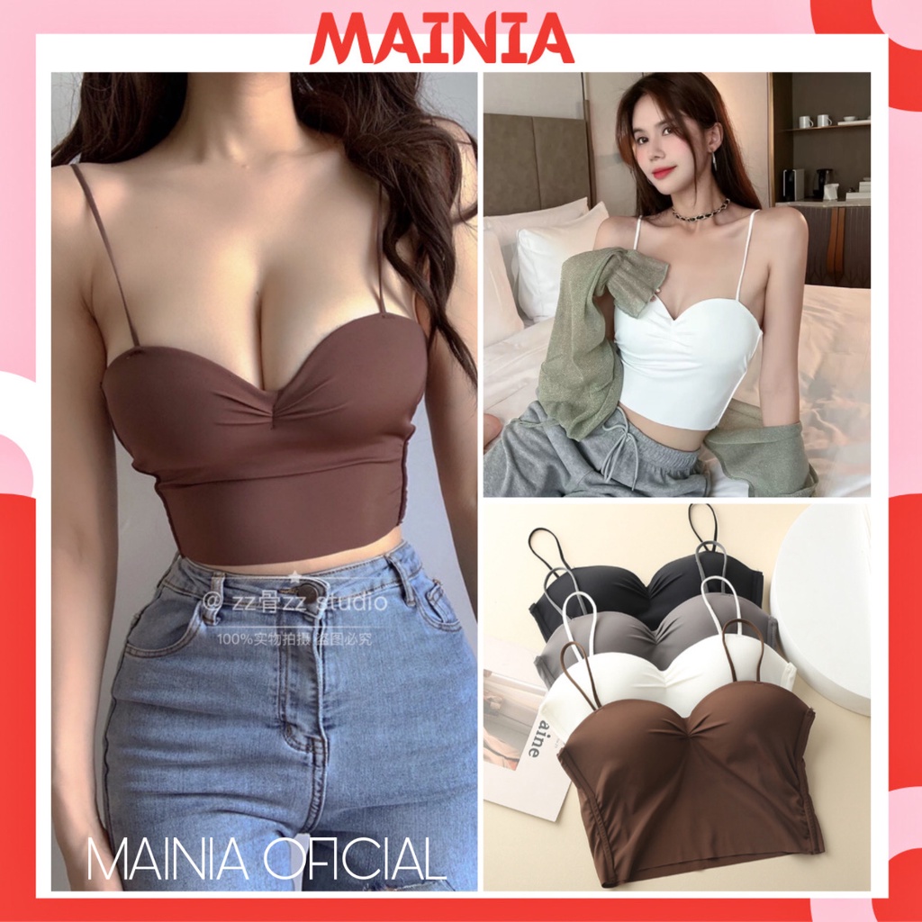 [Loại 1 Túi Zip] Áo Bra Đúc Su 2 Dây Nhún Ngực Cực Sexy Gợi Cảm Cao Cấp Mainia Shop