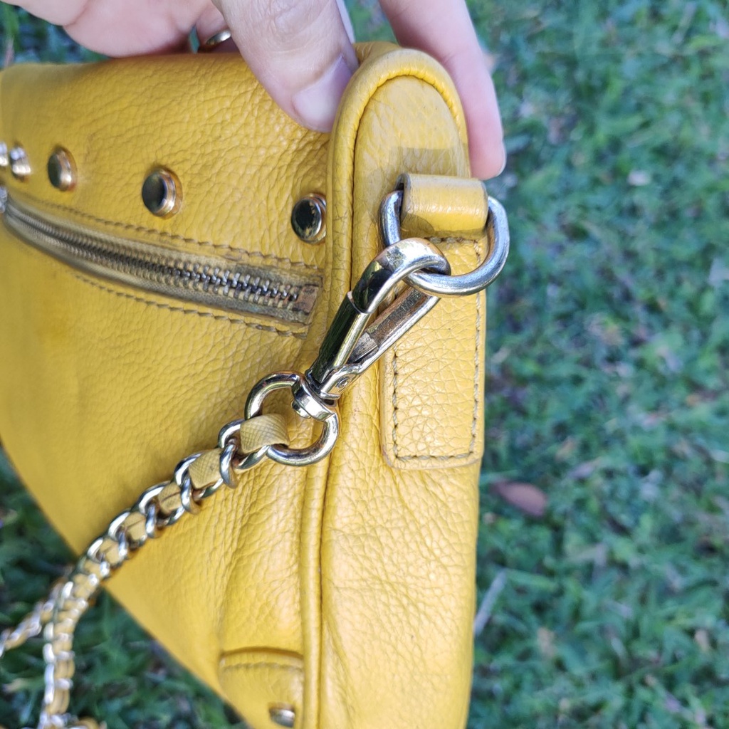 Túi đeo chéo da thật secondhand Đồ Si Bon TD105
