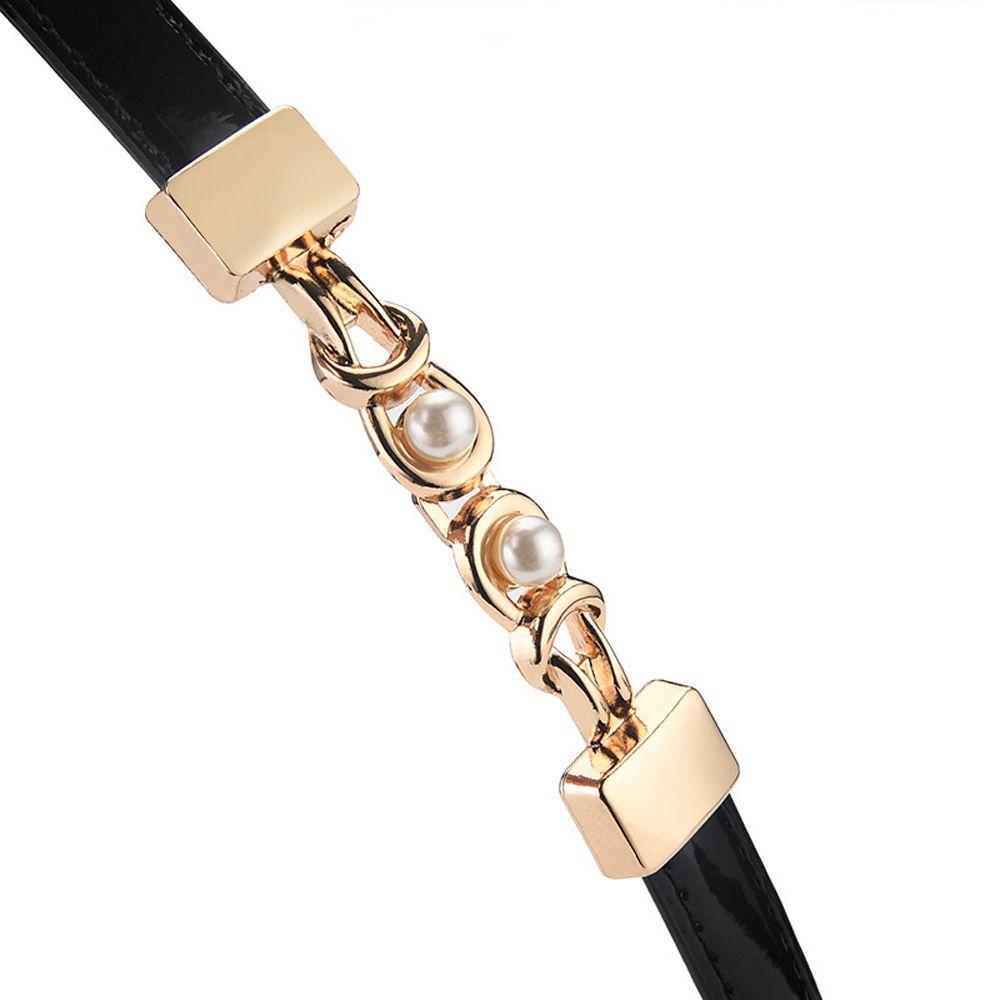 Epoch Thắt Lưng Da Pu Màu Trơn Khóa Kim Loại Thời Trang Mùa Thu