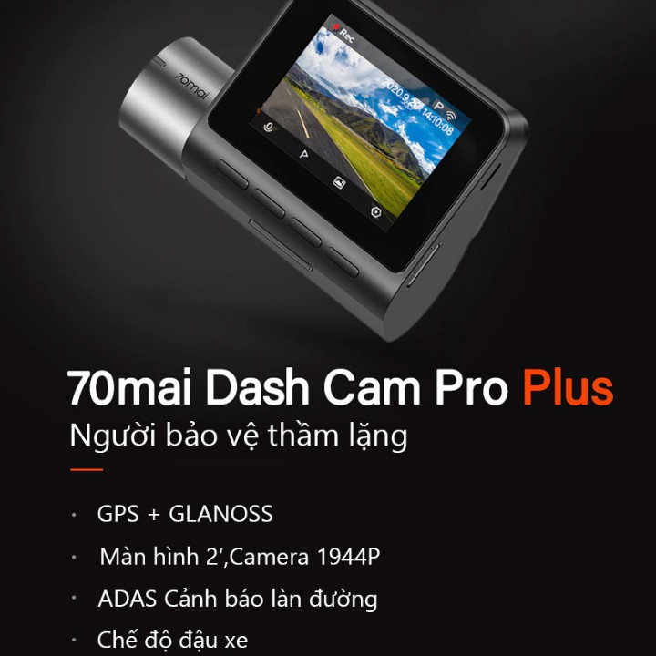 Camera Hành Trình 70mai Dash Cam Pro Plus A500 chuẩn 2K – Bản Quốc Tế - Nguyên Seal , Bảo hành 5 năm