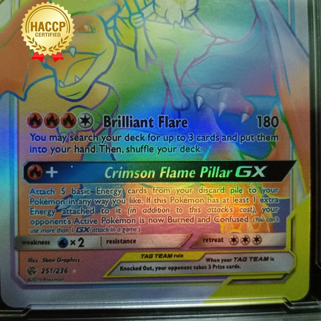 Lá Tag team Charizard và Braixen GX 251 236 Pokemon khung long và phap su 1459 d7 63