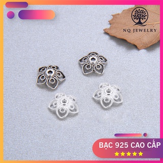 Charm bạc chụp hạt hoa 5 cánh