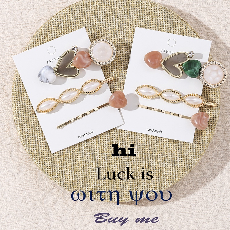 Set 3 kẹp tóc cao cấp hàng xuất Nhật KAH111