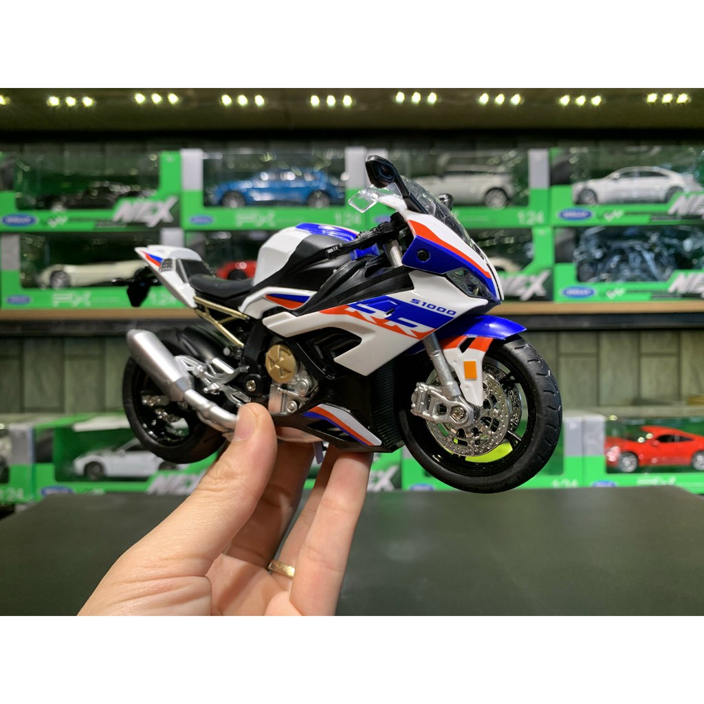 Xe mô hình motor siêu xe BMW s1000rr 2020 tỉ lệ 1:12 Hãng Alloy