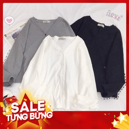 -HÀNG NHẬP KHẨU Áo Khoác Jem Closet Nỉ Cadigan Hàn Trơ Form Rộng Ulzzang Simple Unisex ( Hình Thật 100% ) Liên hệ mua hà