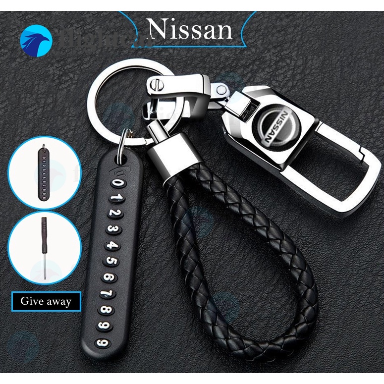 NISSAN Móc Khóa Kim Loại Hình Logo Xe Hơi Sành Điệu Thời Trang