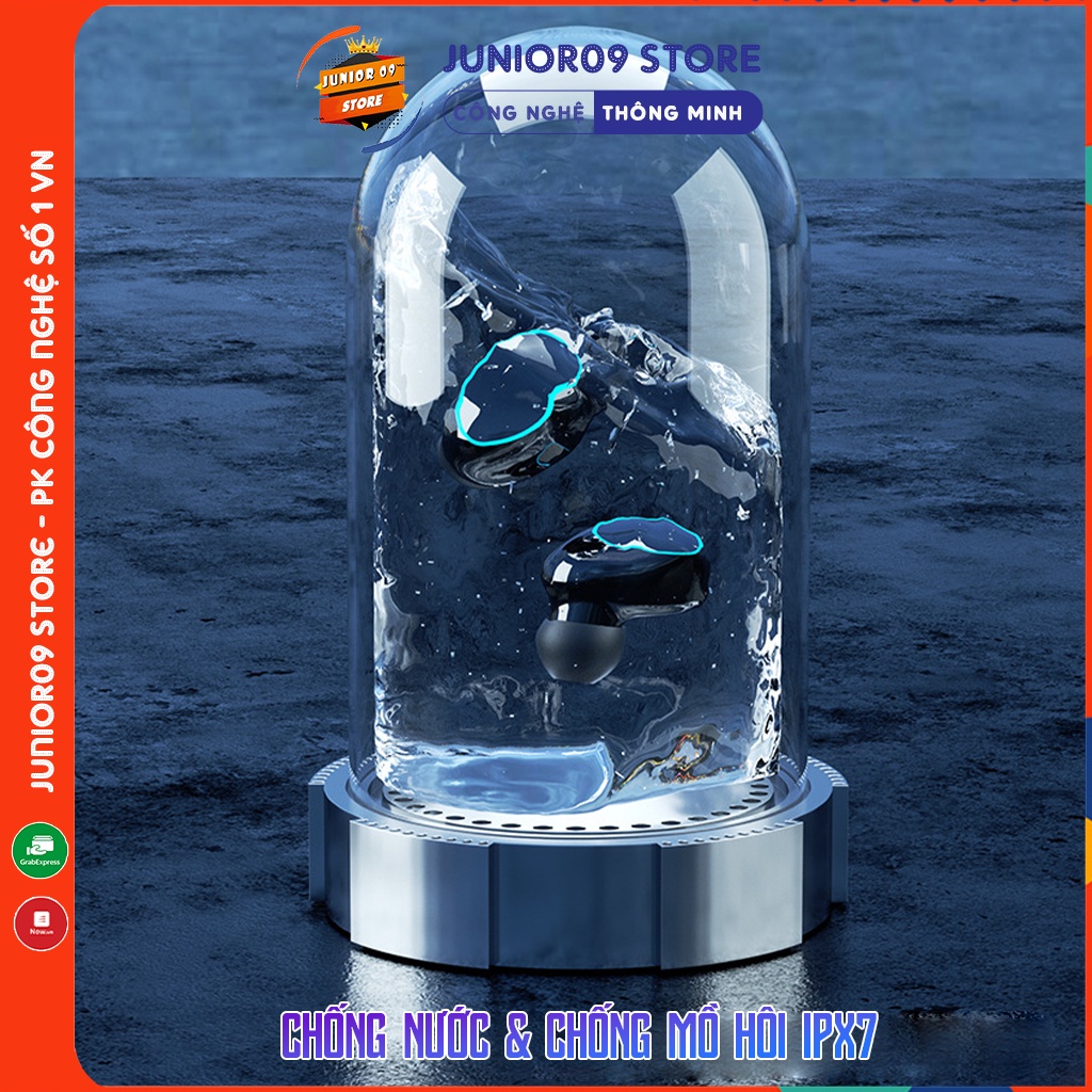 Tai nghe Bluetooth F9 PRO Kiêm sạc dự phòng - Chính hãng JUNIOR09 Pin trâu, Hộp sạc màn hình, Âm thanh 3D, Chống nước