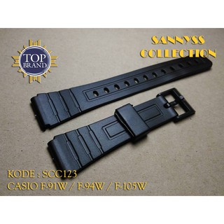 Dây Đeo Cao Su Màu Đen Cho Casio F-91W - F 91W - F91W