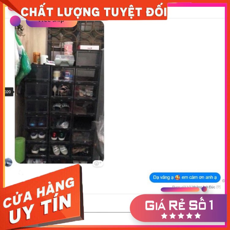 HỘP ĐỰNG GIÀY NẮP ghép  NHỰA ĐÚC VIÊT NHẬT CỨNG. MỖI HỘP CHỊU TỐI ĐA 10Kg. ĐỂ GIÀY BIG SIZE .BÁN THEO 1 HỘP