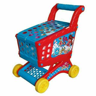 Xe đẩy đồ chơi siêu thị cỡ đại cho bé từ 1 - 5 tuổi tặng kèm bịch hoa quả