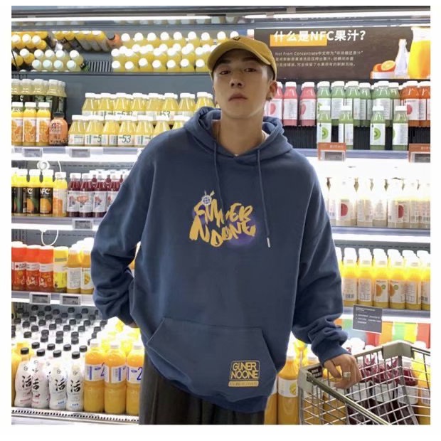 Áo hoodie dáng rộng phong cách hiphop đường phố Hàn Quốc thời trang mùa đông có 3 màu size M-5XL