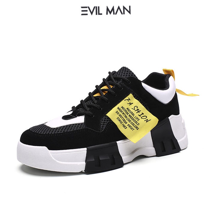 Giày Thể Thao Nam, Giày Sneaker Nam EVIL BLACK Màu Đen Tăng Chiều Cao - EBLACK