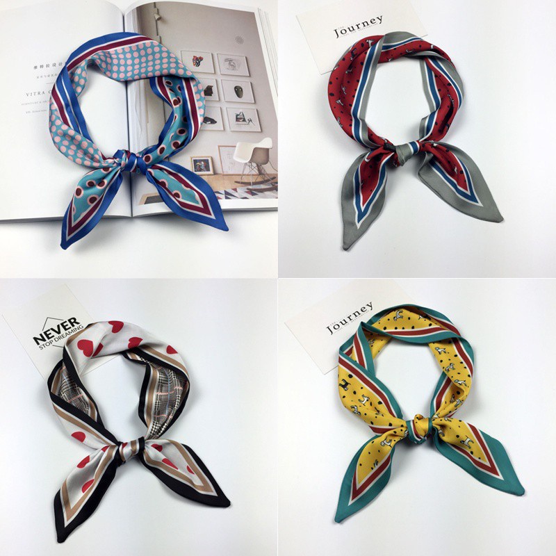 Khăn Choàng Dệt Kim 90cm Họa Tiết Kim Cương Phong Cách retro Hàn Quốc