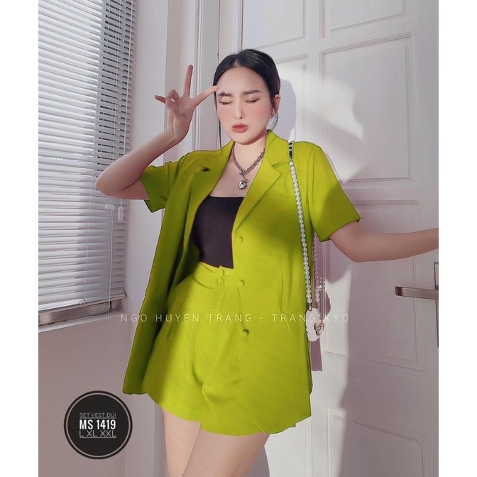 Set vest quần short bigsize