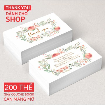 THANK YOU CARD_THẺ CẢM ƠN DÀNH CHO SHOP 200 CÁI