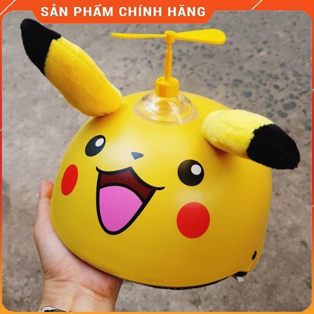 Mũ Bảo Hiểm nửa đầu Có Tai PIKACHU CÓ LƯỠI TRAI