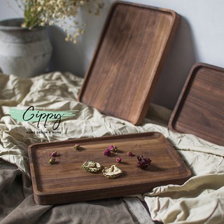 HÀNG THANH LÝ - Khay gỗ óc chó đen nhiều size - Phụ kiện trang trí - Gippy Decor