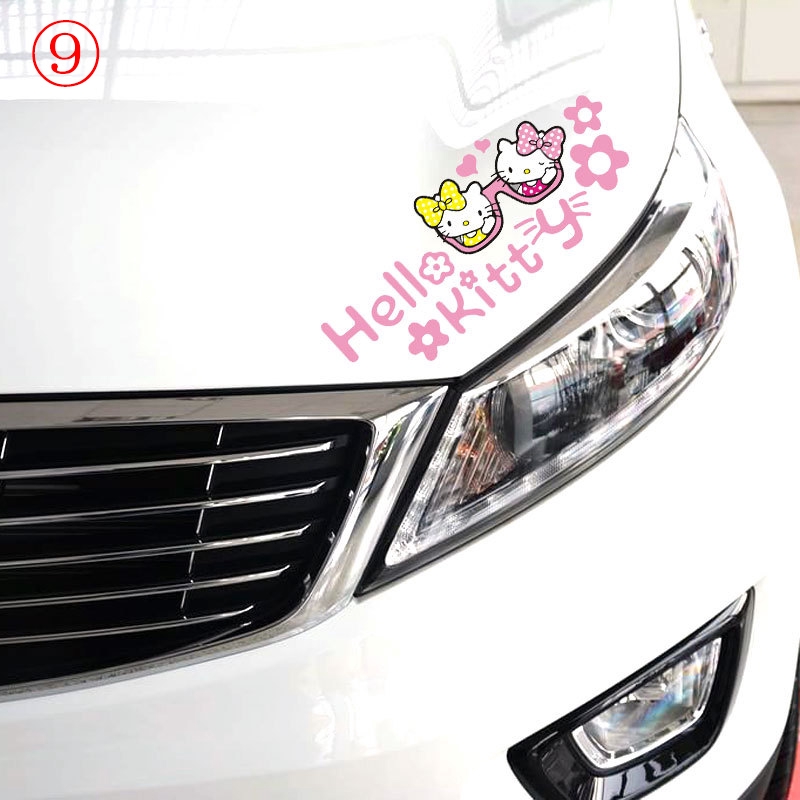 Decal DáN Trang Trí HìNh Hello Kitty Cho Xe Hơi / Xe MáY