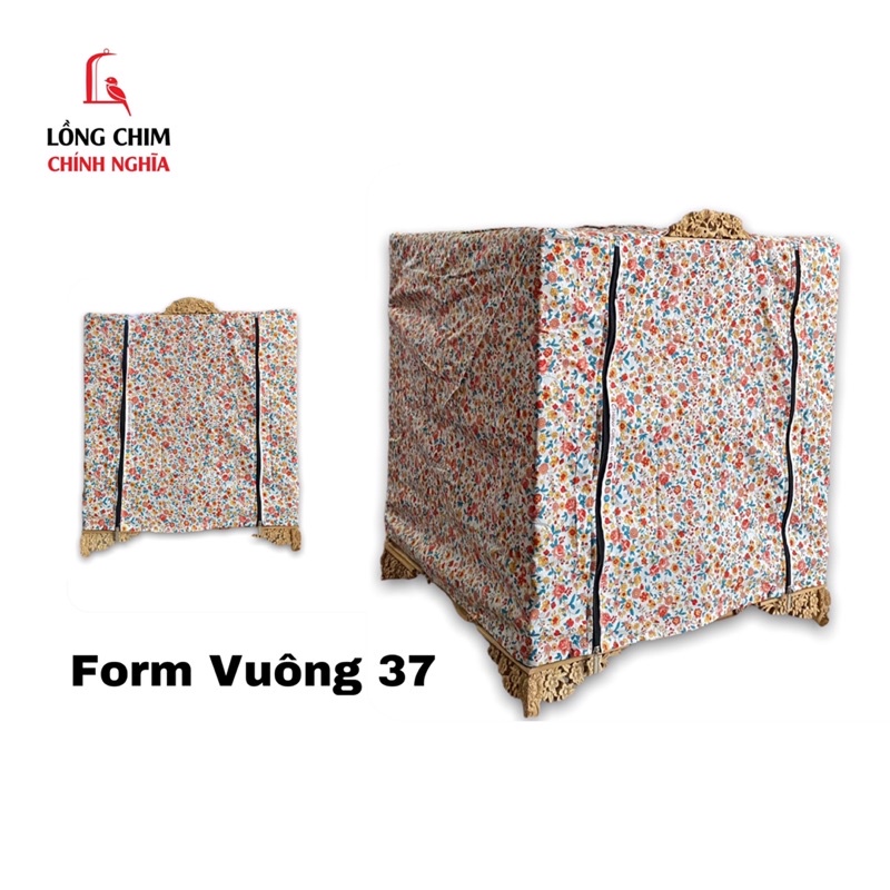 Áo hoa lồng chim chào mào form Vuông/Sing/Thái, vải đẹp - phụ kiện lồng chim cao cấp