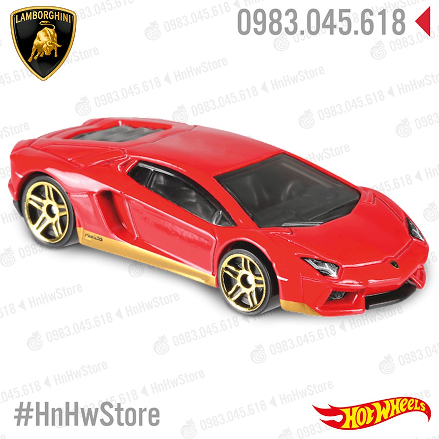 Xe Hot Wheels - Lamborghini Aventador Miura Homage 2018 đồ chơi ô tô mô hình hotwheels