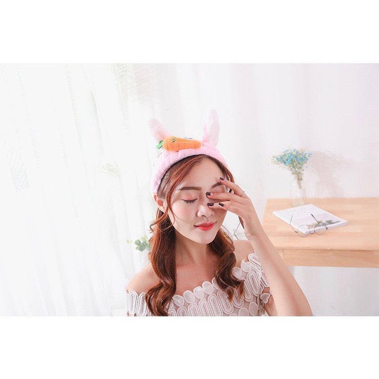 Băng đô turban cài tóc, trang điểm, bờm băng rô cà rốt cao cấp BD18