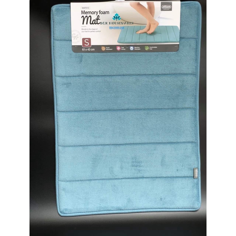 Thảm chùi chân Lock&amp;Lock Memory Foam MAT510 (size S 43x61x1.5 cm )