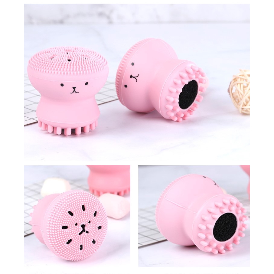 Cọ rửa mặt bằng silicon hình chú bạch tuộc xinh xắn | BigBuy360 - bigbuy360.vn