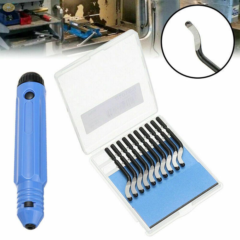 【VARSTR】Handle Plastic Burr NB1100 Scraper+10  BS1010 Blades Trimming Deburring Tools