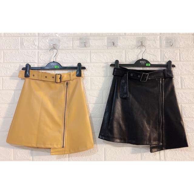 ẢNH THẬT, VIDEO SHOP TỰ QUAY ❤️FREESHIP❤️ CHÂN VÁY DA LOẠI 1,DÀY DẶN K NỔ, K BONG,DÁNG CHỮ A, KÈM ĐAI CÓ MỨC CHỈNH