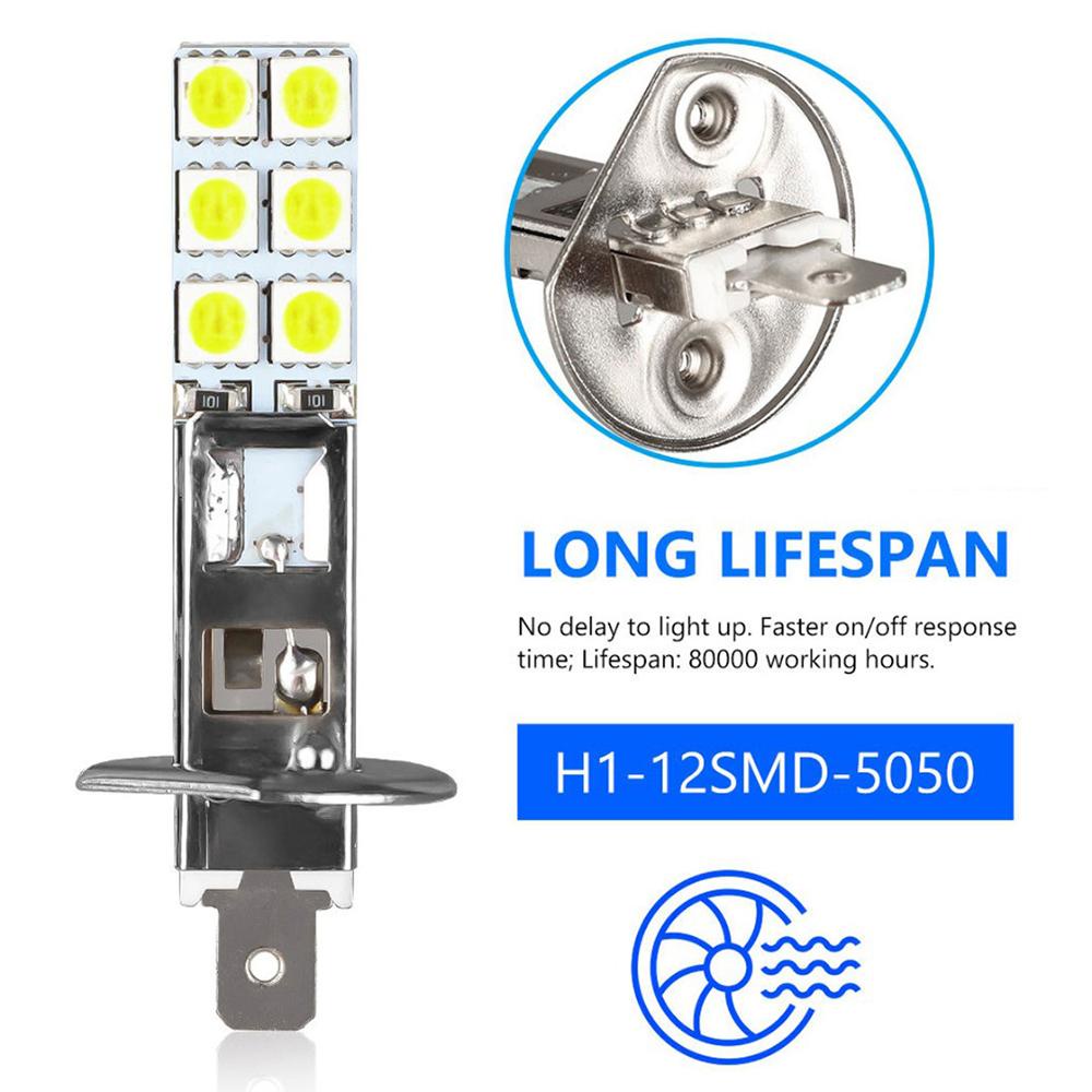Đèn Pha LED H1 55W 6000K Ánh Sáng Trắng Siêu Bền Tiện Dụng Cho Xe Hơi