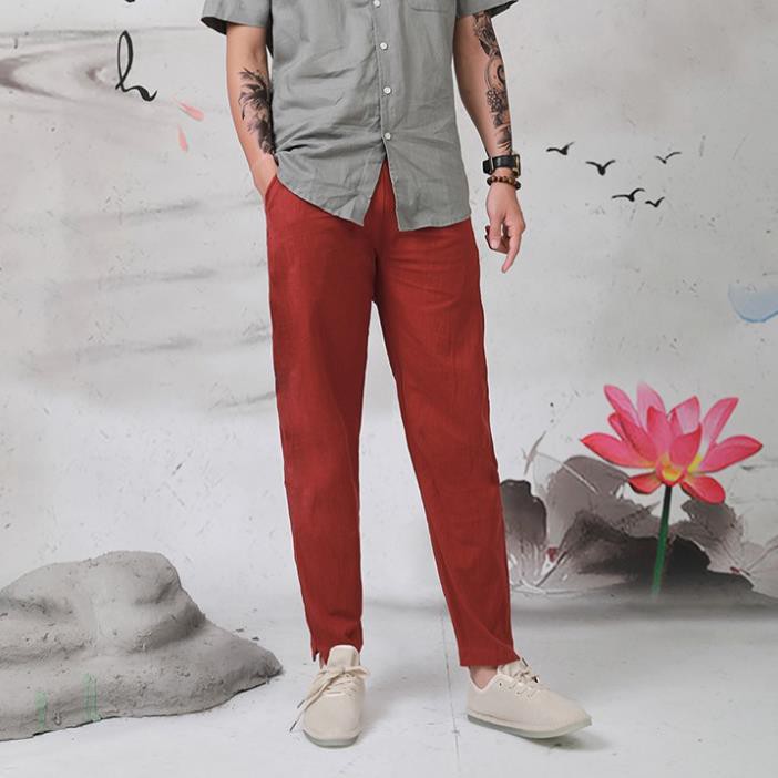 Quần đũi nam đai rời Thời Trang Vải Đũi (Linen) Cao Cấp R.Menswear