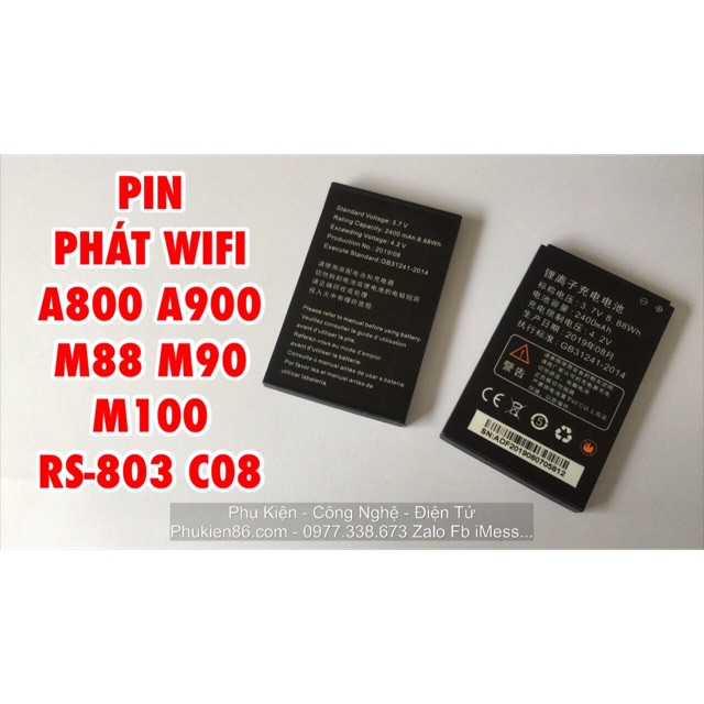 Pin bộ phát wifi 4G LTE A800 A900 M88 M90 M100 RS-803 RS803 RS 803 C08 / pin thay thế / Thủ Dầu Một Bình Dương