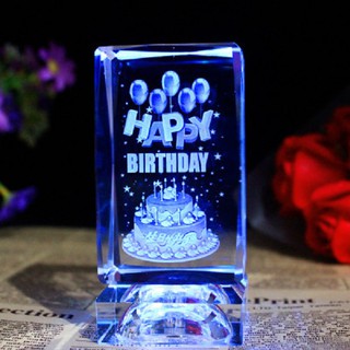 Quà lưu niệm pha lê Happy birthday- Quà sinh nhật tặng bạn trai, bạn gái - [ MIỄN PHÍ GÓI QUÀ - TẶNG THIỆP ]
