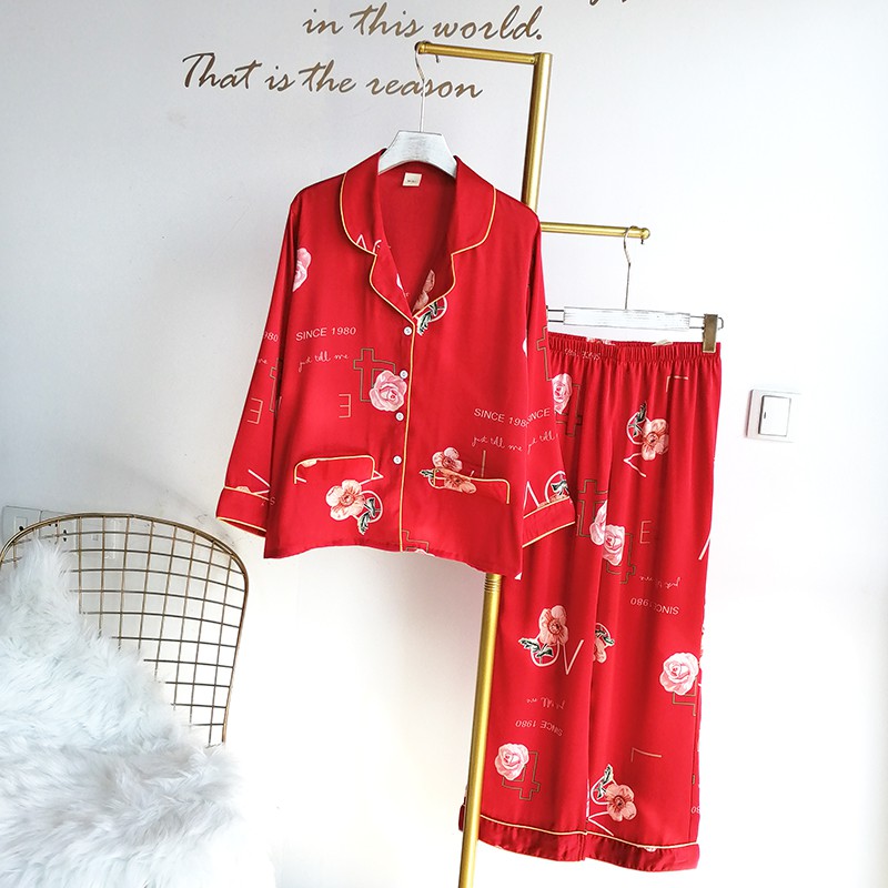 [NOW SHIP GIAO NHANH 1H] Bộ ngủ dài tay pijama  - đồ ngủ lụa satin cao cấp LL620