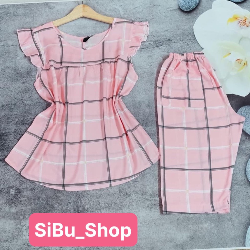 Đồ bộ nữ lửng mặc ở nhà 🏵️🌺💲FREE SHIP💲🏵️🌺 chất liệu tole hai da loại 1, mát mẻ, trẻ trung, mặc được cho bà bầu