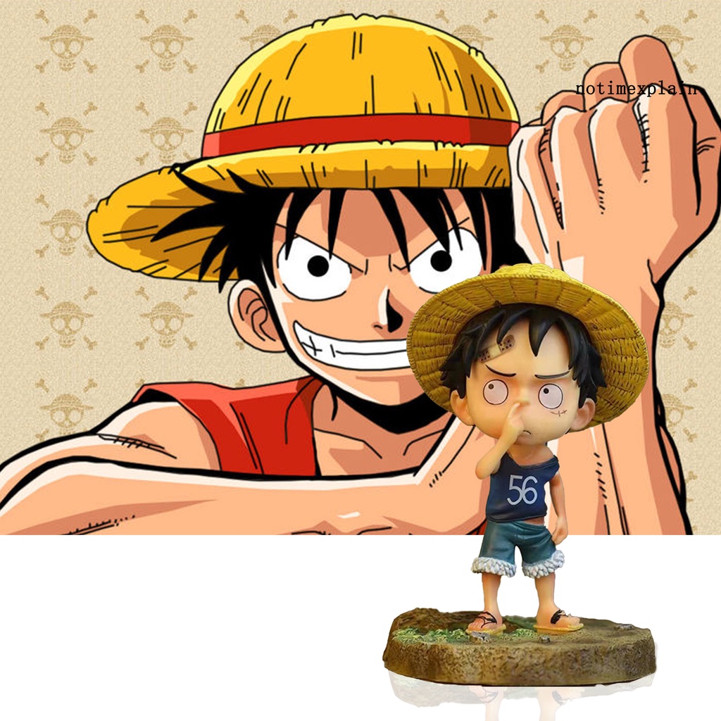 NTP Figure Model Anime One Piece Childhood Luffy Action Cartoon PVC Simulation Miniature Model Toy for Children