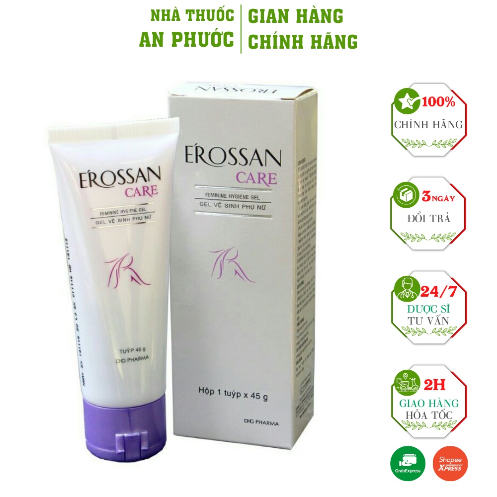 Gel Vệ Sinh Erossan Care ⚡ XẢ KHO GIÁ SỐC ⚡Giúp giảm ngứa, giảm nấm an toàn nhất thị trường