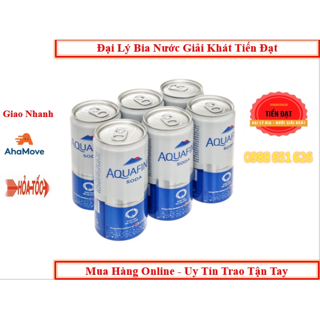 Thùng 24 lon Nước Uống Có Gas Aquafina Soda (320ml/Lon)