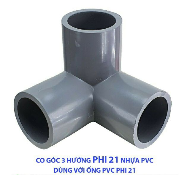 Co Góc 3 Hướng, Cút 3 Nhánh, Tê Ngã 3 Nhựa PVC 21, 27, 34, 42
