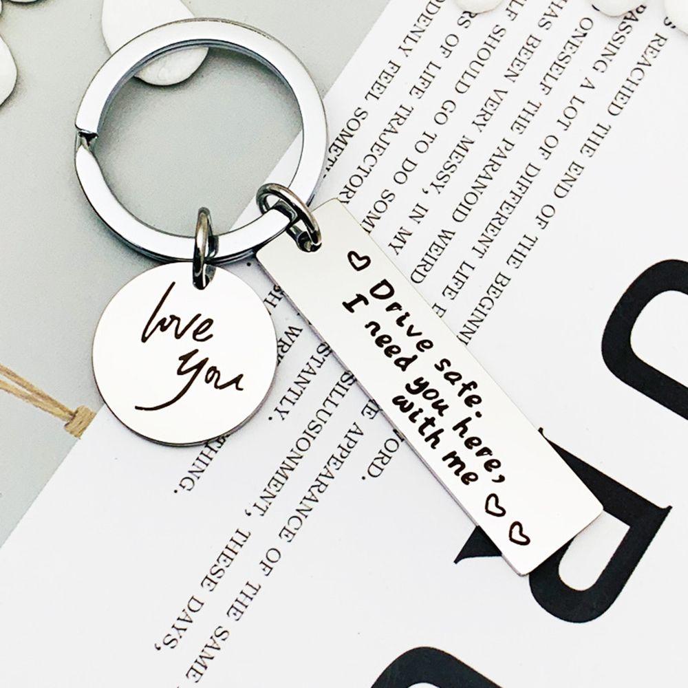 Melodg Móc Chìa Khóa Kim Loại Tròn In Chữ I Love You Làm Quà Tặng Bạn Trai Và Bạn Trai Ở Đây Nhiều Màu Sắc