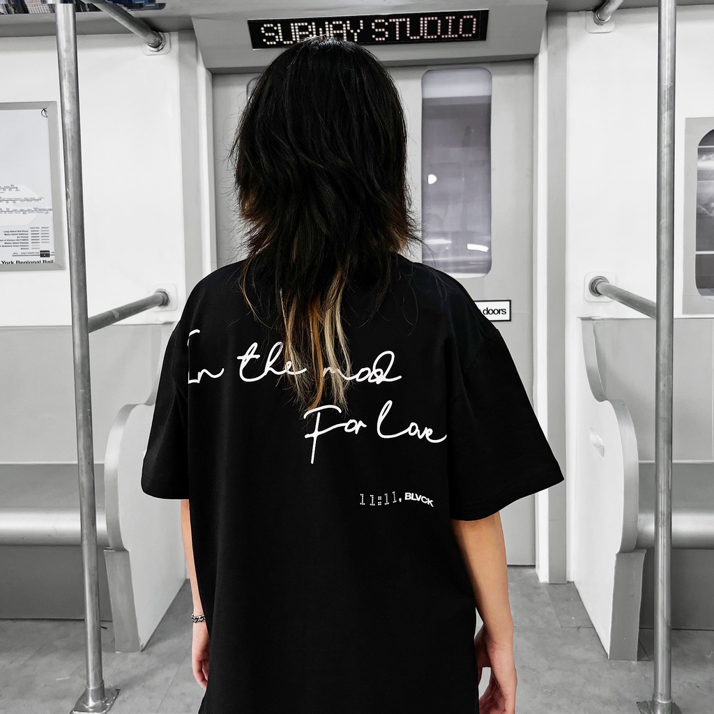 Áo thun BLVCK in 11:11- Màu đen