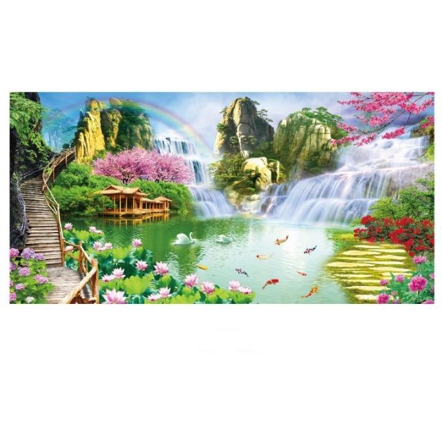 Tranh đính đá Thiên Nhiên Kỳ Diệu VS191 (2 size: 120x65cm và 160x80cm)