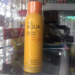 Kem chống nắng dạng xịt .Chỉ số chống nắng 50+++.Aqua body spray-xuất xứ thái lan