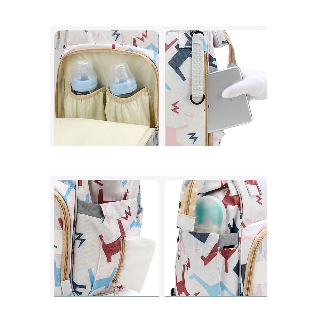 Balo Túi Xách Tay Bỉm Sữa Giữ Nhiệt Đa Năng Chống Nước Cho Mẹ Và Bé Đựng Đồ Mang Cơm Văn Phòng