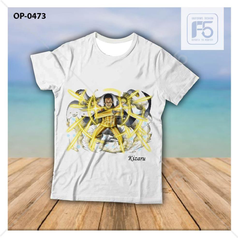 (SALE) Áo Thun Áo Phông OnePiece - Kizaru Đô Đốc OP473