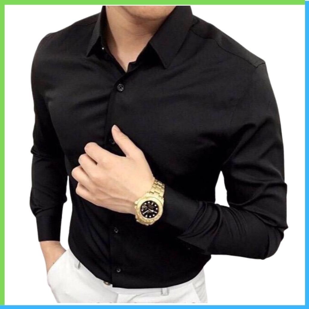 Sơ Mi Nam, Áo Sơ Mi Nam Dài Tay Vải Trơn Không Nhăn Cao Cấp VNXK | BigBuy360 - bigbuy360.vn