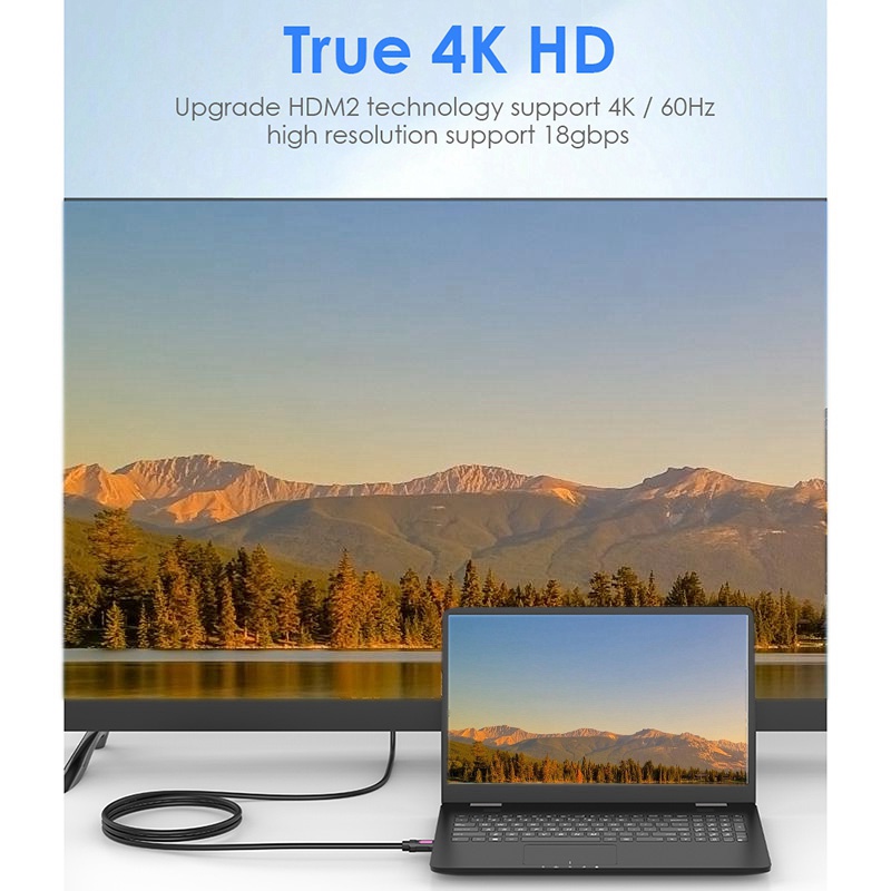 Cáp Nối Dài 4k Hdmi 2.0 Cho Xiaomi Xbox Series X Ps5 Ps4 Tv Box Laptops Hub (1.0M)