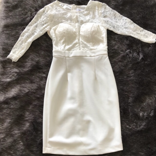 Thanh lý đầm ren body trắng