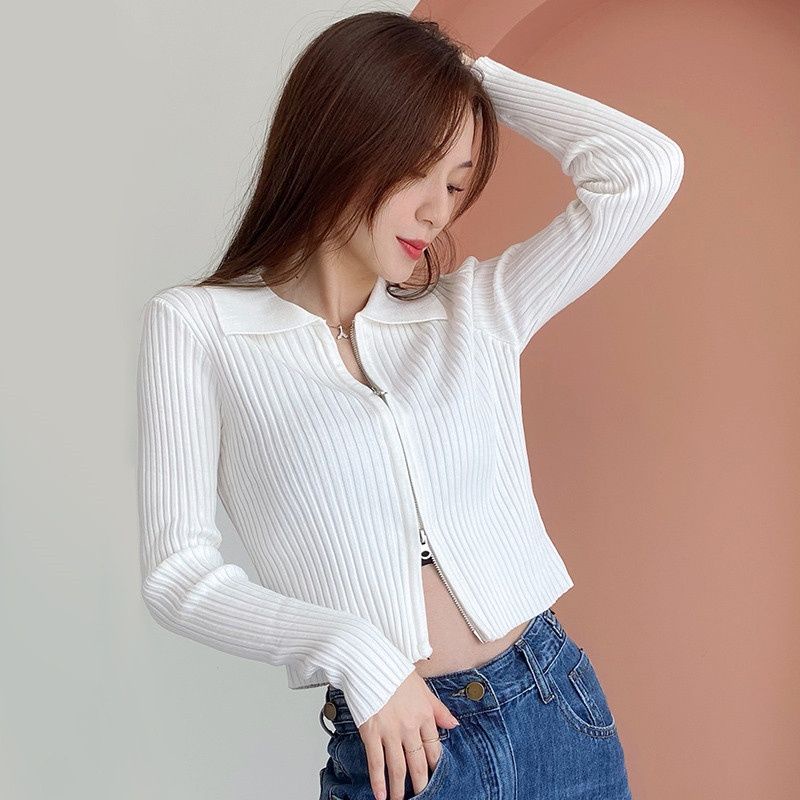 SPWomen's cardigan with two zipper tops