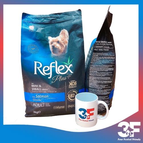 Thức Ăn Hạt Chó Reflex Plus Mini &amp; Breeds Vị Cá Hồi Cho Chó Con Và Chó Nhỏ Bao 3Kg